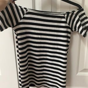 Stretchy Billabong waffle striped shirt